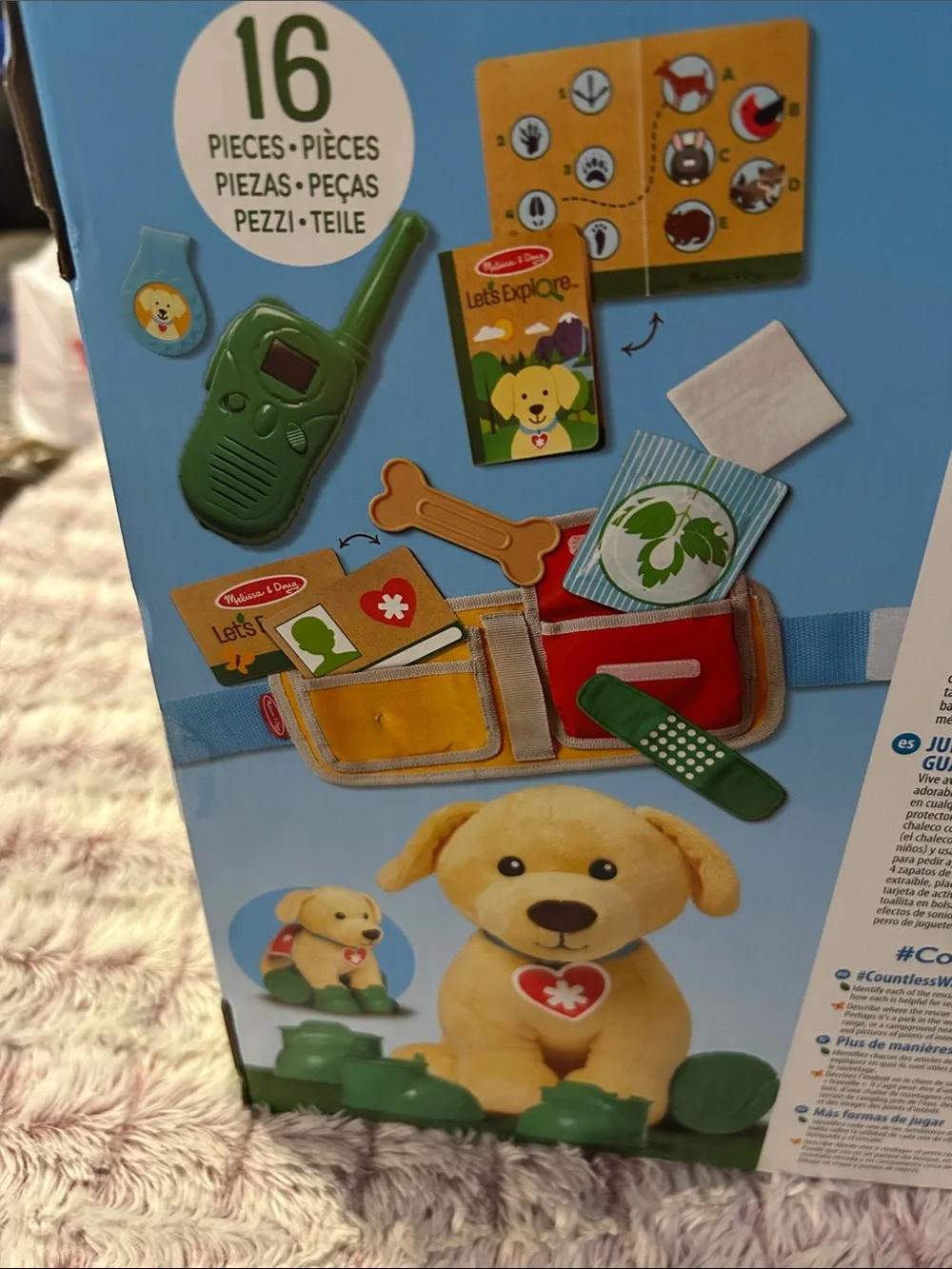 Melissa & Doug Yellow Ranger Dog Plush Play Set with 16 pieces